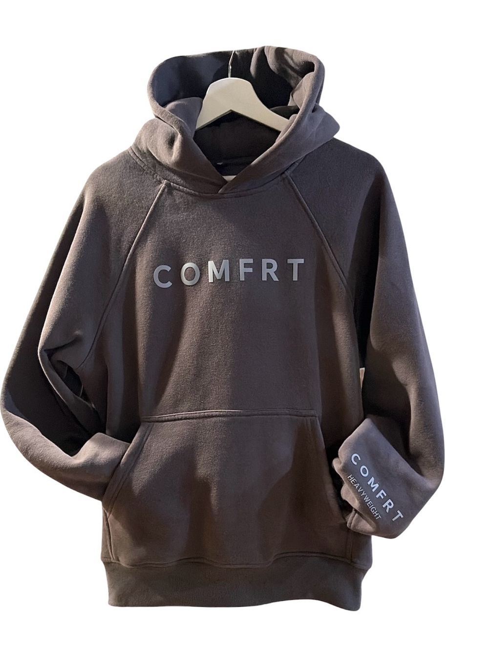 COMFRT Logo Hoodie - Brown, Mens XS